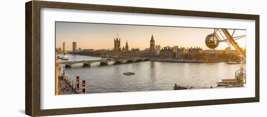 London Eye and Houses of Parliament, London, England, UK-Jon Arnold-Framed Photographic Print