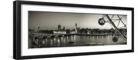 London Eye and Houses of Parliament, London, England, UK-Jon Arnold-Framed Photographic Print