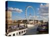 London Eye and River Thames, London, England, United Kingdom, Europe-Alan Copson-Stretched Canvas