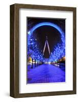 London Eye at Christmas-null-Framed Art Print