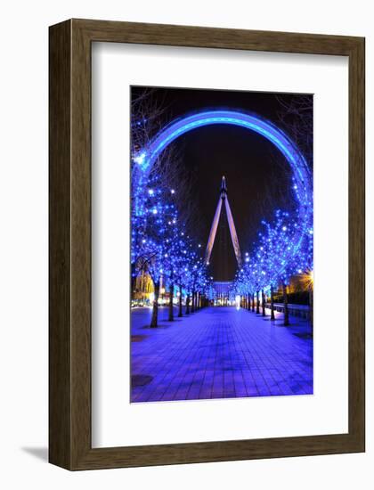 London Eye at Christmas-null-Framed Art Print