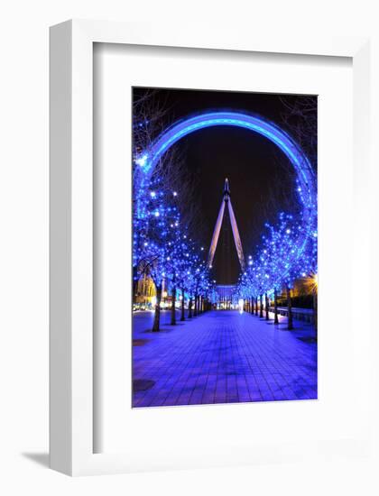 London Eye at Christmas-null-Framed Art Print