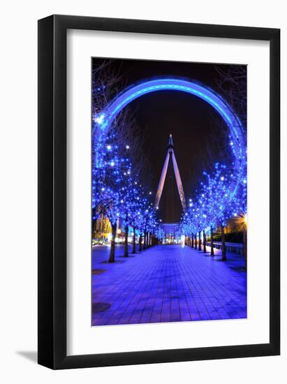 London Eye at Christmas-null-Framed Art Print