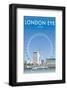 London Eye - Dave Thompson Contemporary Travel Print-Dave Thompson-Framed Giclee Print