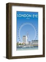 London Eye - Dave Thompson Contemporary Travel Print-Dave Thompson-Framed Giclee Print