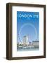 London Eye - Dave Thompson Contemporary Travel Print-Dave Thompson-Framed Giclee Print