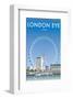 London Eye - Dave Thompson Contemporary Travel Print-Dave Thompson-Framed Giclee Print