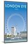 London Eye - Dave Thompson Contemporary Travel Print-Dave Thompson-Mounted Giclee Print