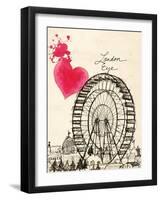 London Eye in Pen-Morgan Yamada-Framed Art Print