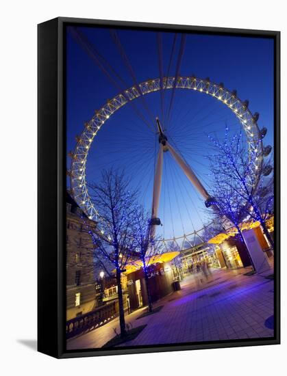 London Eye Is Giant Ferris Wheel, Banks of Thames Constructed for London's Millennium Celebrations-Julian Love-Framed Stretched Canvas