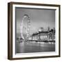 London Eye (Millennium Wheel) and Former County Hall, South Bank, London, England-Jon Arnold-Framed Premium Photographic Print