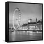 London Eye (Millennium Wheel) and Former County Hall, South Bank, London, England-Jon Arnold-Framed Stretched Canvas