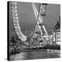 London Eye (Millennium Wheel) and Former County Hall, South Bank, London, England-Jon Arnold-Stretched Canvas