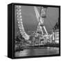 London Eye (Millennium Wheel) and Former County Hall, South Bank, London, England-Jon Arnold-Framed Stretched Canvas