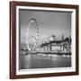 London Eye (Millennium Wheel) and Former County Hall, South Bank, London, England-Jon Arnold-Framed Photographic Print