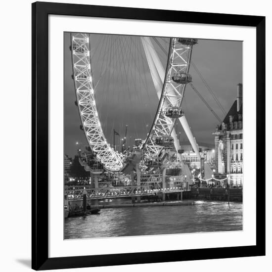 London Eye (Millennium Wheel) and Former County Hall, South Bank, London, England-Jon Arnold-Framed Photographic Print