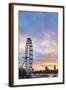 London Eye (Millennium Wheel) at sunset, London Borough of Lambeth, England, United Kingdom, Europe-Matthew Williams-Ellis-Framed Photographic Print