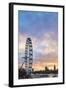 London Eye (Millennium Wheel) at sunset, London Borough of Lambeth, England, United Kingdom, Europe-Matthew Williams-Ellis-Framed Photographic Print