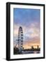 London Eye (Millennium Wheel) at sunset, London Borough of Lambeth, England, United Kingdom, Europe-Matthew Williams-Ellis-Framed Photographic Print