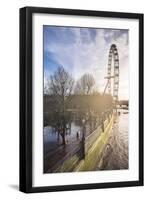 London Eye (Millennium Wheel) at sunset, London Borough of Lambeth, England, United Kingdom, Europe-Matthew Williams-Ellis-Framed Photographic Print