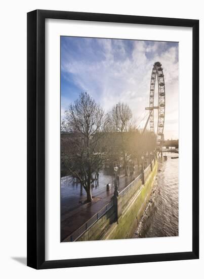 London Eye (Millennium Wheel) at sunset, London Borough of Lambeth, England, United Kingdom, Europe-Matthew Williams-Ellis-Framed Photographic Print