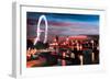 London Eye Night-Markus Bleichner-Framed Premium Giclee Print