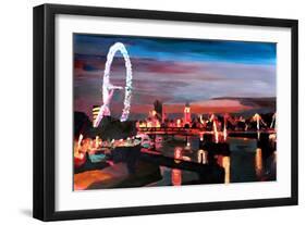 London Eye Night-Markus Bleichner-Framed Art Print