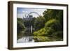 London Eye reflection on the lake in Victoria Park, United Kingdom.-Michele Niles-Framed Photographic Print