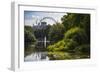 London Eye reflection on the lake in Victoria Park, United Kingdom.-Michele Niles-Framed Photographic Print