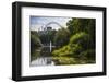 London Eye reflection on the lake in Victoria Park, United Kingdom.-Michele Niles-Framed Photographic Print