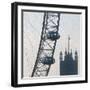 London Eye with Houses of Parliament-Tosh-Framed Art Print