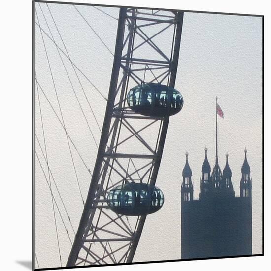 London Eye with Houses of Parliament-Tosh-Mounted Art Print