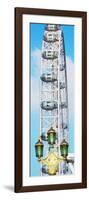 London Eye with Street Lamps-Tosh-Framed Art Print