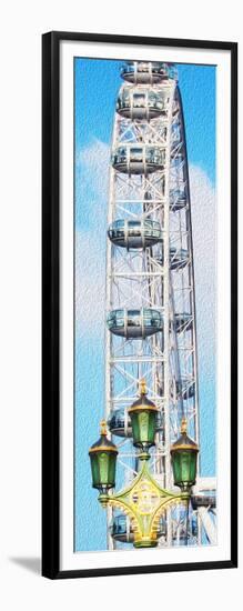 London Eye with Street Lamps-Tosh-Framed Art Print