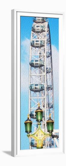 London Eye with Street Lamps-Tosh-Framed Art Print