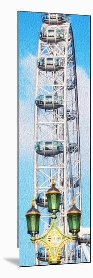 London Eye with Street Lamps-Tosh-Mounted Art Print