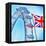 London Eye with Union jack-Tosh-Framed Stretched Canvas