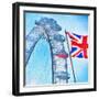 London Eye with Union jack-Tosh-Framed Art Print