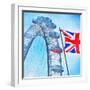 London Eye with Union jack-Tosh-Framed Art Print