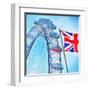 London Eye with Union jack-Tosh-Framed Art Print