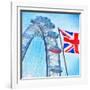 London Eye with Union jack-Tosh-Framed Art Print