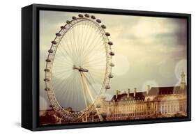 London Ferris Wheel-Emily Navas-Framed Stretched Canvas