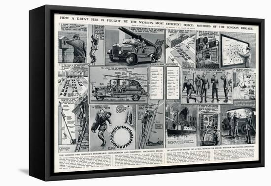 London Fire Brigade's Organisation and Equipment-George Horace Davis-Framed Stretched Canvas