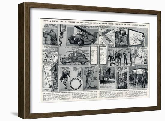 London Fire Brigade's Organisation and Equipment-George Horace Davis-Framed Art Print