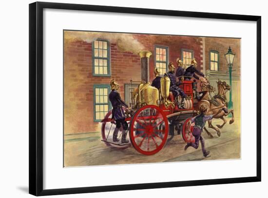 London Fire Engine of C 1860-Peter Jackson-Framed Giclee Print