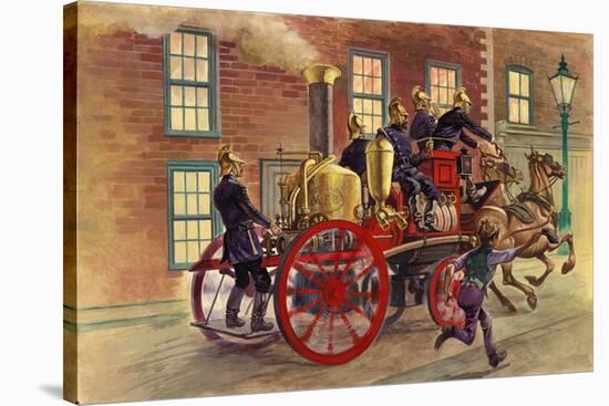 London Fire Engine of C 1860-Peter Jackson-Stretched Canvas