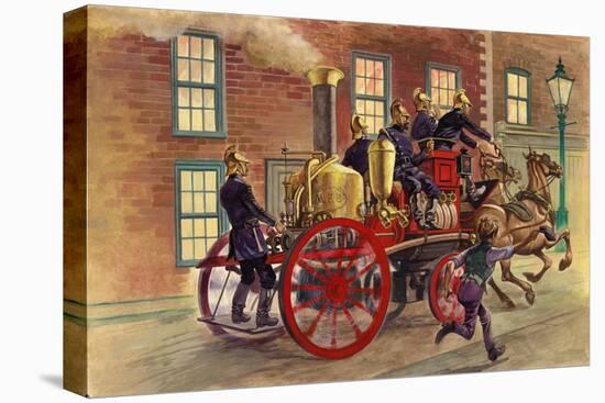 London Fire Engine of C 1860-Peter Jackson-Stretched Canvas