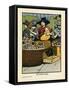 London Flower Sellers-Charles Robinson-Framed Stretched Canvas