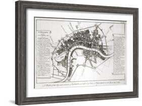 London Fortifications in 1642 and 1643, 1738-George Vertue-Framed Giclee Print