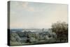 London from Greenwich Hill, C.1791 (W/C, Black Ink and Wash over Graphite on Wove Paper)-John Robert Cozens-Stretched Canvas